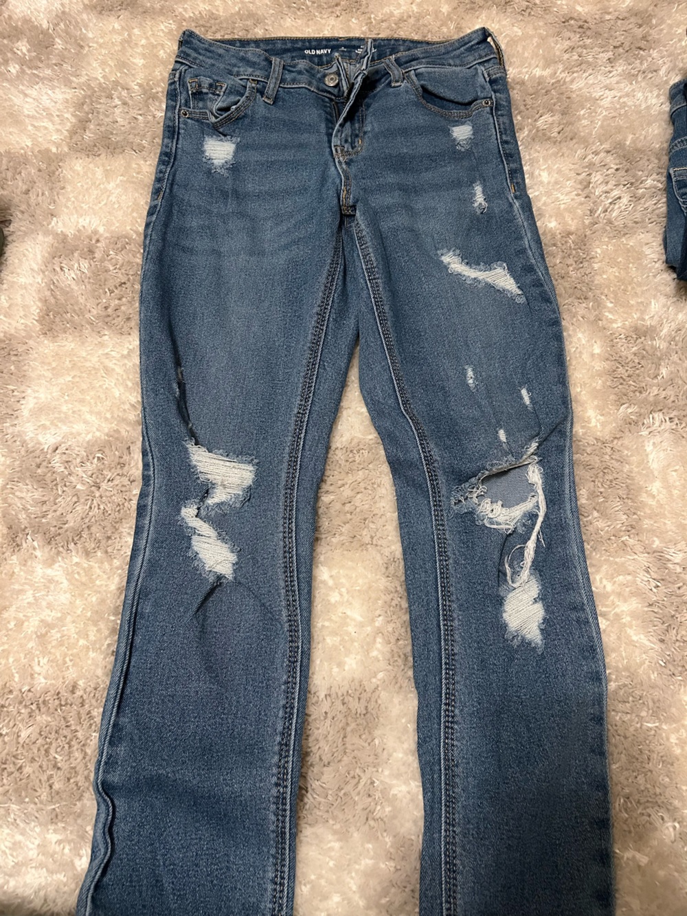 Old Navy Distressed Blue Jeans